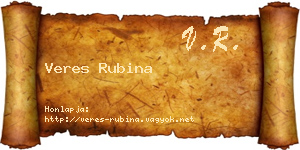 Veres Rubina névjegykártya
